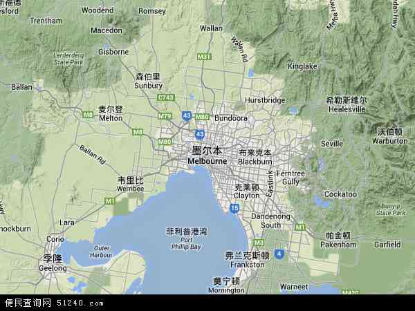 墨尔本地图 - 墨尔本卫星地图 - 墨尔本高清航拍地图
