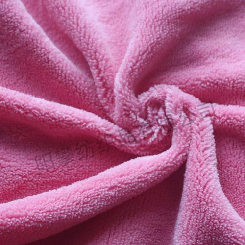 厂家直销针织面料 单面珊瑚绒 浴袍服 家居家纺用品