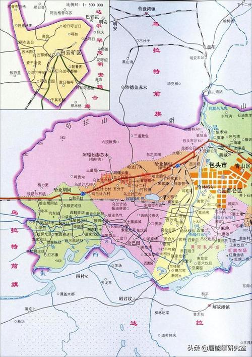 包头9区县39乡镇及乌海5镇的变迁人口土地工业最新统计