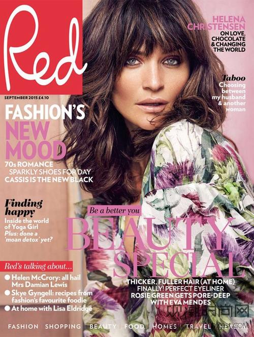helena christensen登上《red magazine》2015年9月刊