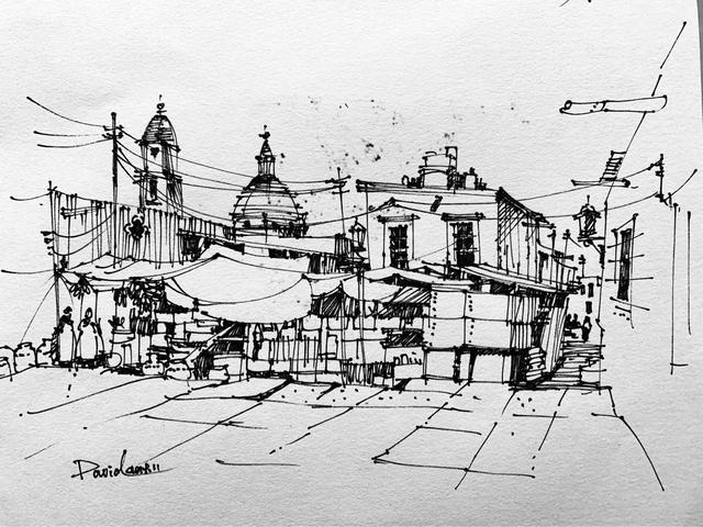 城市的风景速写