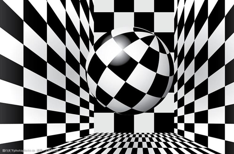 3d黑白格子