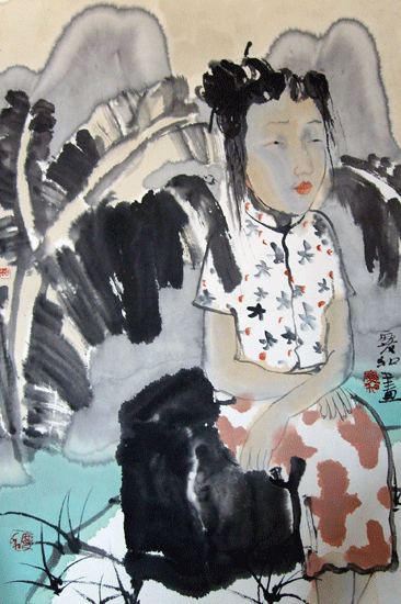 lqh007 作品:《都市迷惘》[出版或局部] 作者:刘庆和 规格:69cm×46cm