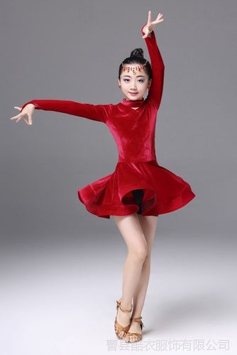 新款儿童拉丁舞裙秋冬女童拉丁舞练功服少儿拉丁舞考级比赛演出服