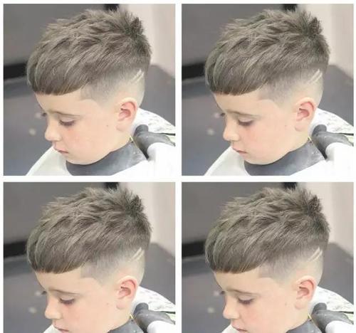 潮流儿童发型男孩图片潮流造型,2018最流行的小男孩发型男童发型超短