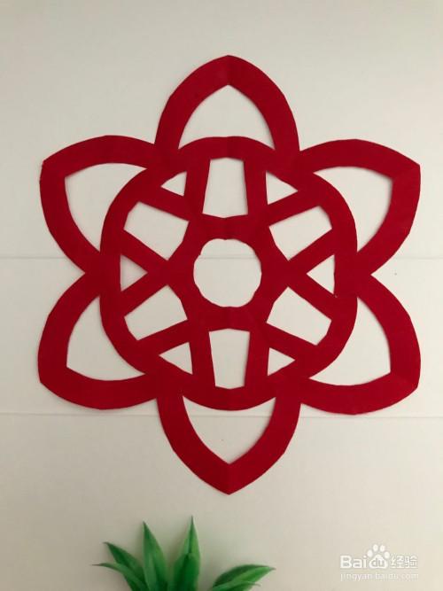 少儿简易手工启蒙剪纸 怎样剪一枝粗线条的花朵
