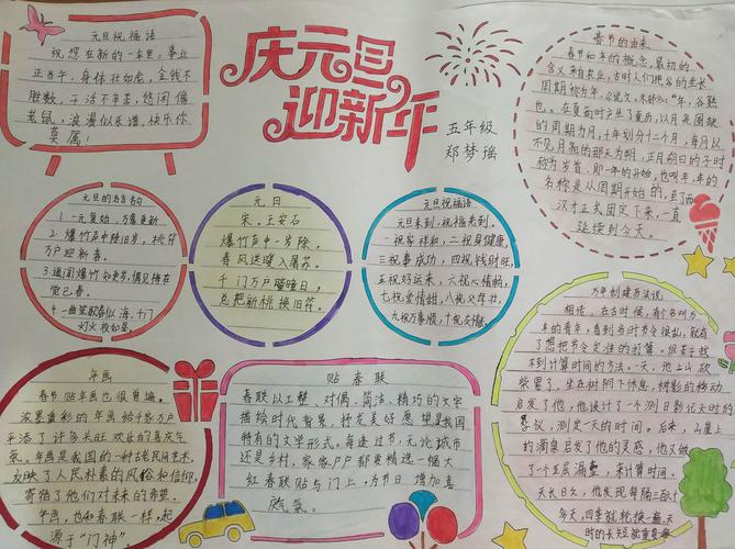 2020年"迎新年"手抄报优秀作品