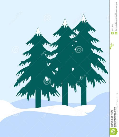 杉树的简笔画简单