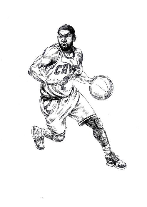 nba人物扣篮简笔画