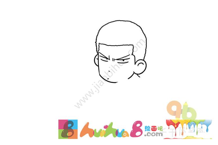 灌篮高手樱木花道简笔画步骤图