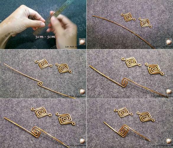 金属丝绕线手工教程,diy金属丝几何形绕线手链