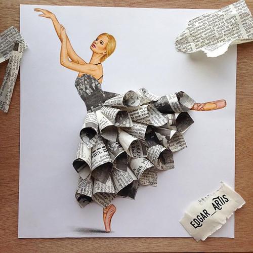 在平凡中创造不凡:edgar_artis时尚服饰拼贴画欣赏