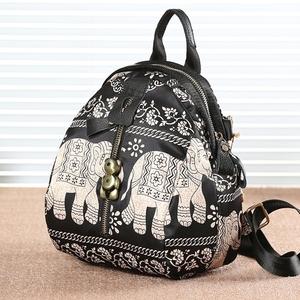 复古女小双肩包傣族大象单肩包贝壳双肩包个性背包两用包女双肩包