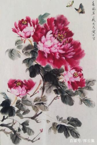 南阳国画名家吕寅方花鸟画精选,月季花中有牡丹,由你