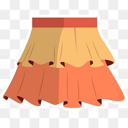 两层矢量卡通百褶裙