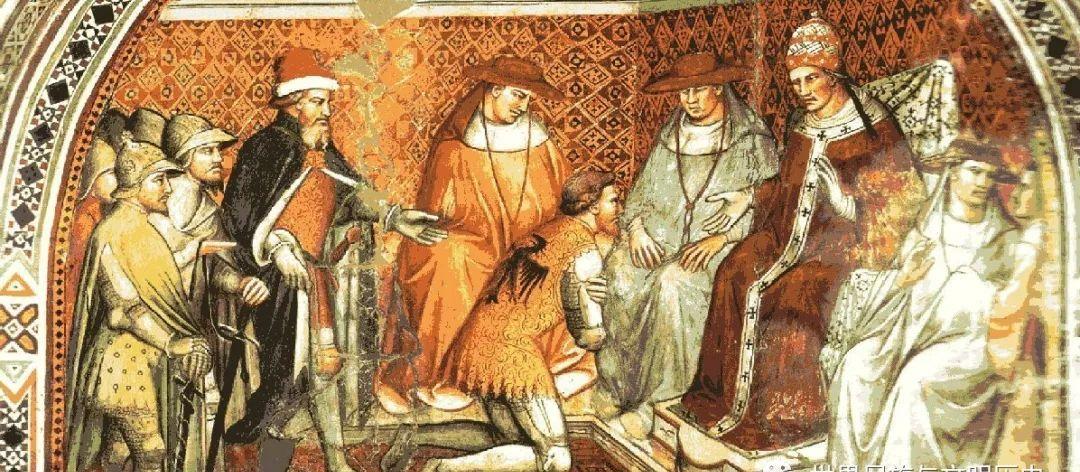 腓特烈一世在与教皇和解后,与狮心王理查一世和腓力二世·卡佩一起