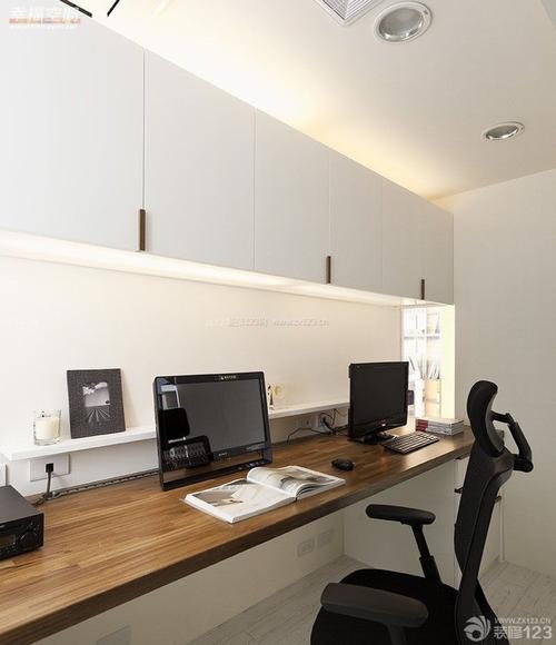 儿童房电脑办公桌装修设计图_装修123效果图