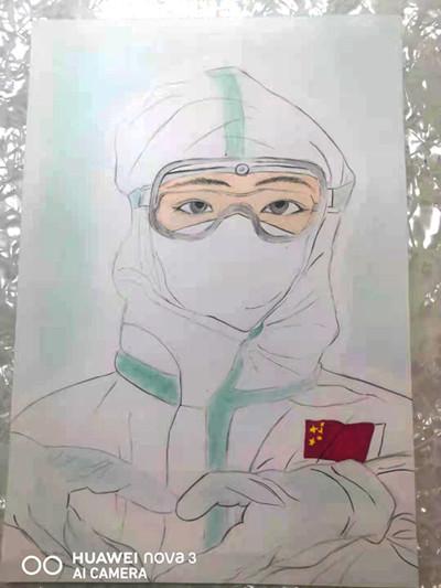 手绘抗疫作品 致敬一线英雄(一)