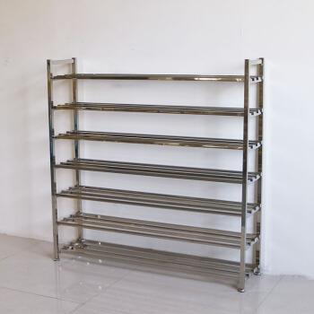 不锈钢鞋架鞋架不锈钢家用大号鞋架子阳台置物架多层金属鞋柜移动架长