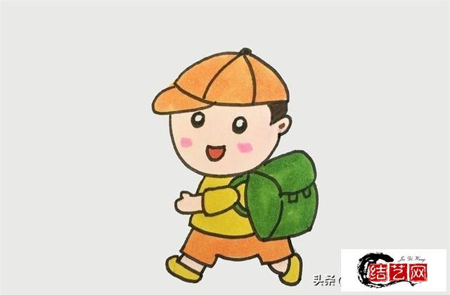 小学生简笔画怎么画,黑板报学生形象简画