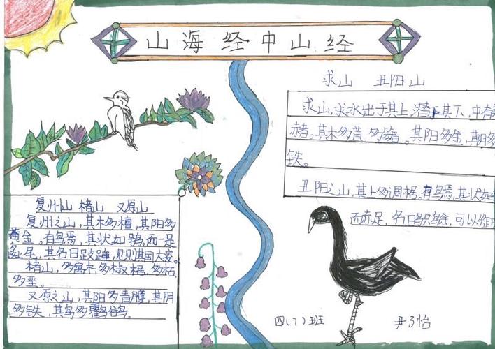 四(7)班手抄报《山海经》之我见