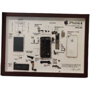 iphone拆机装裱背景图,iphone装裱零件位置图 手机拆解装裱手机拆解相框iphone标本拆机装裱框旧苹果手机裱框零件