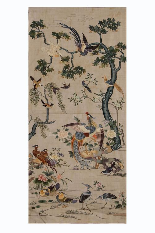中国清代缂丝挂帐 qing dynasty, chinese silk kesi