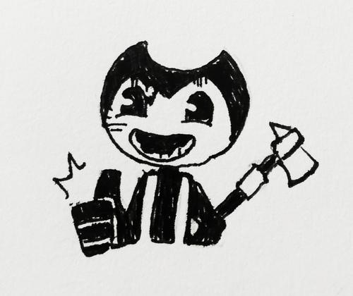 想啥 摸鱼班迪与墨水机器班迪与油印机班迪bendyinktoberbatim拟人化