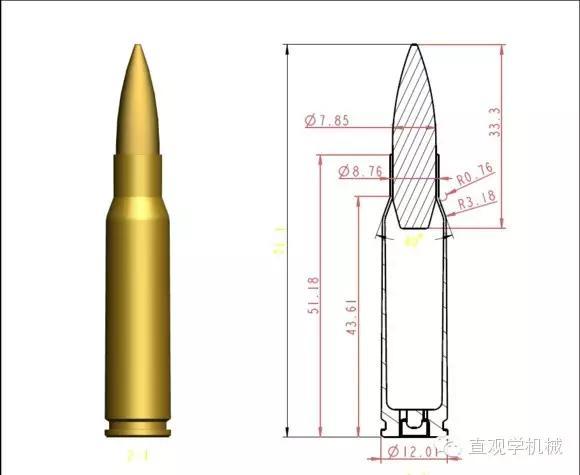 模具工永远不寂寞,几张子弹图纸,抽空车一个试试!