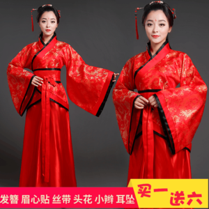 传统汉服女古装成人礼原创汉唐民族风云中歌宫廷曲裾汉朝服装儒裙
