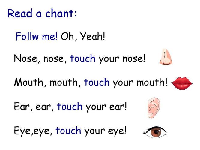 oh, yeah! nose, nose, touch your nose!