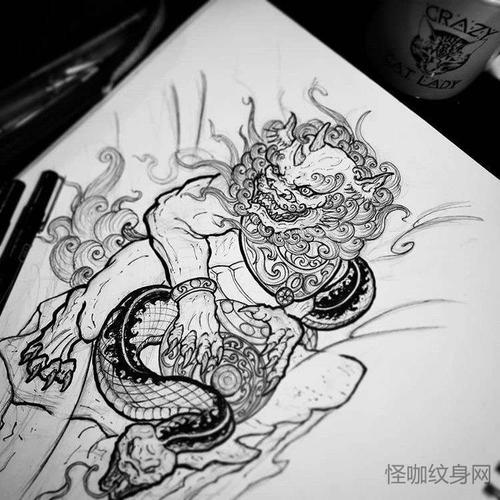 设计传统神兽 - 纹身图案大全 - 怪咖纹身刺青
