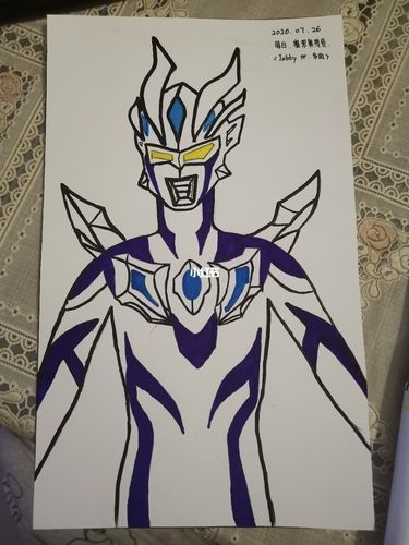 画了一下午的赛罗奥特曼/简笔画