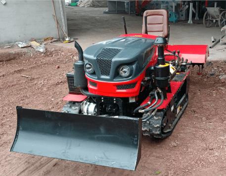 120型乘坐式履带旋耕机_大马力旋耕机专打旱地-财久农机