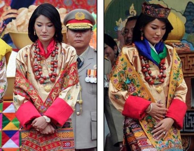 不丹王后穿民族装惊艳,娇花照水弱柳扶风,像古画中走出的美人