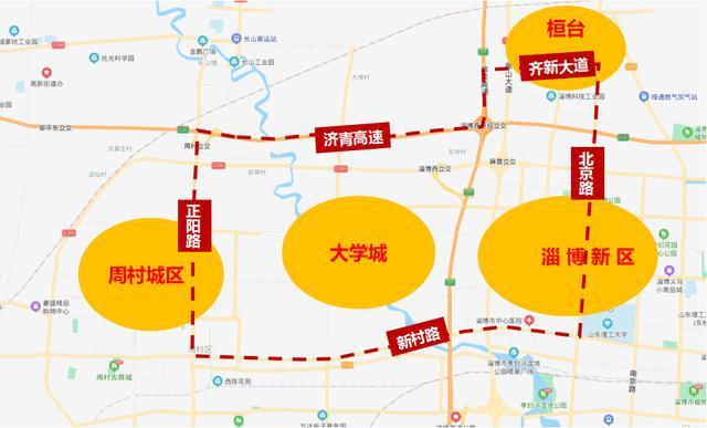 重磅北京路至正阳路间将有大规划涵盖淄博新区大学城