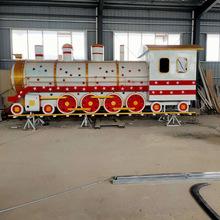 蒸汽复古铁皮老式火车头工艺品模型工业风餐厅老式蒸汽机大型装饰