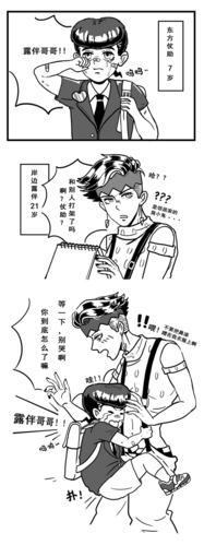 是点梗的露伴老师安慰受伤仗助.