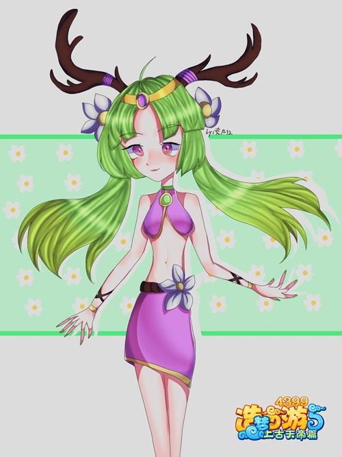 《鼠绘张月鹿》,一起来欣赏一下吧~更多造梦西游原创绘画戳>>>上古