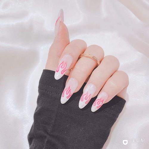 火焰延长甲美甲图片