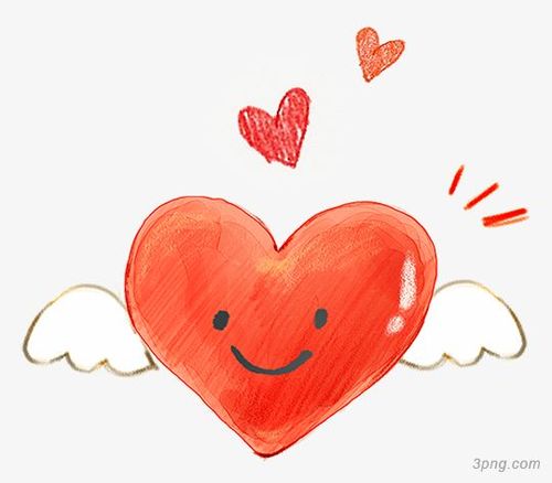 手绘爱心装饰png素材透明免抠图片-节日元素