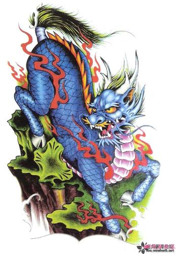 时尚经典麒麟纹身图案图片