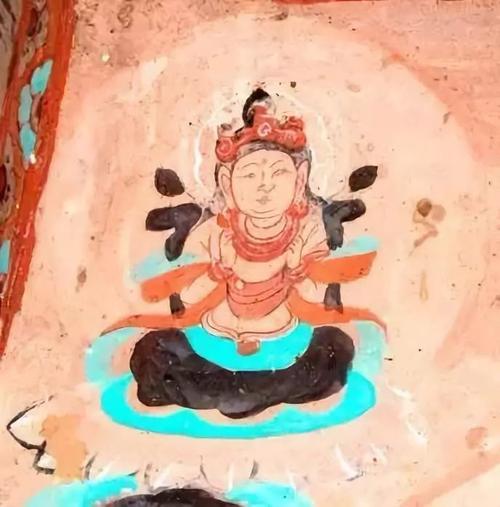 莫高窟第147窟东壁,晚唐,如意轮观经变图,日月神之一