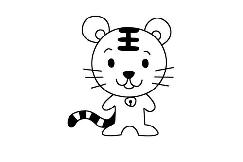 十二生肖之老虎的简笔画