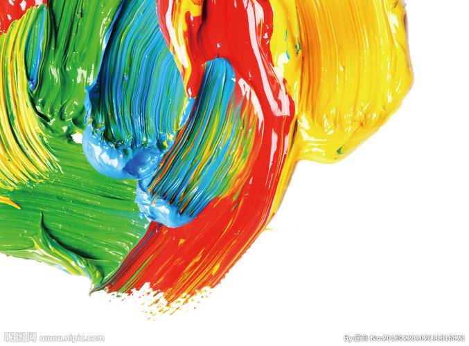 油彩底纹高清晰油画色彩绚丽图片