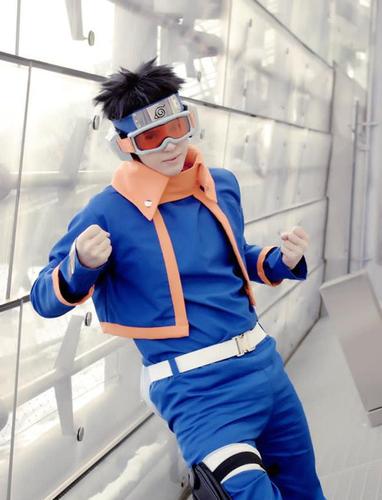六道带土cosplay,大学生还原带土面部的皱纹,疤痕以假