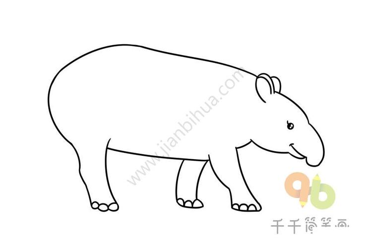 少儿简笔画貘的画法