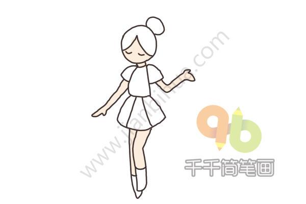 舞蹈老师简笔画