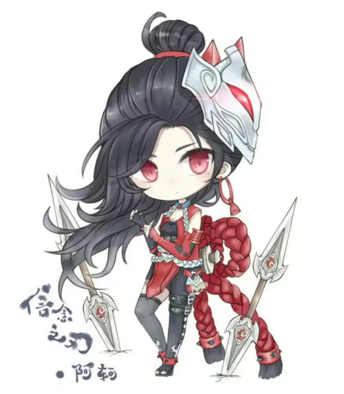 王者荣耀q版阿珂简笔画