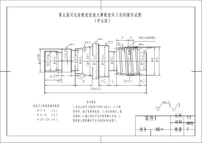 2012年河北省第五届数控技能大赛数车(学生组)